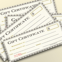 Email The Sprague House for Gift Certificate